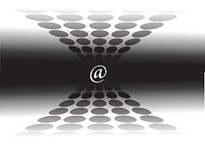 Internet @ sign abstract